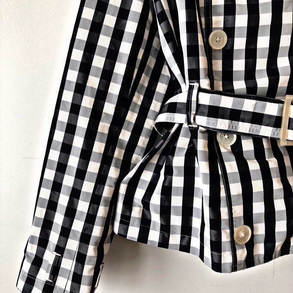 Ralph Lauren Black and White Checkered Rain Jacket - Picture 3 of 5